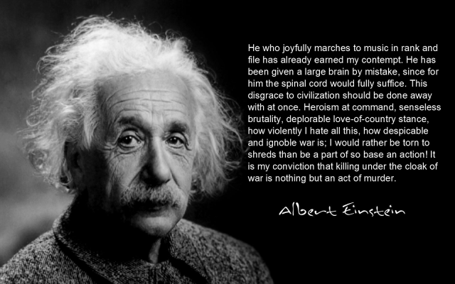 Einstein anti-war quote